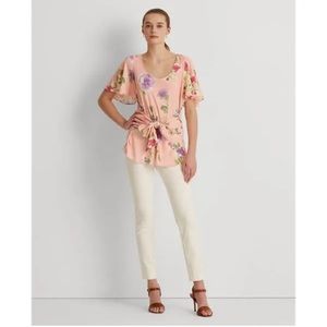NWT Ralph Lauren pink floral top